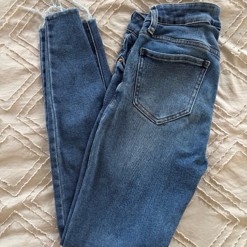 High rise skinny jeans